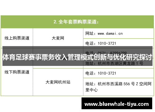 体育足球赛事票务收入管理模式创新与优化研究探讨