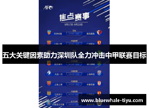 五大关键因素助力深圳队全力冲击中甲联赛目标
